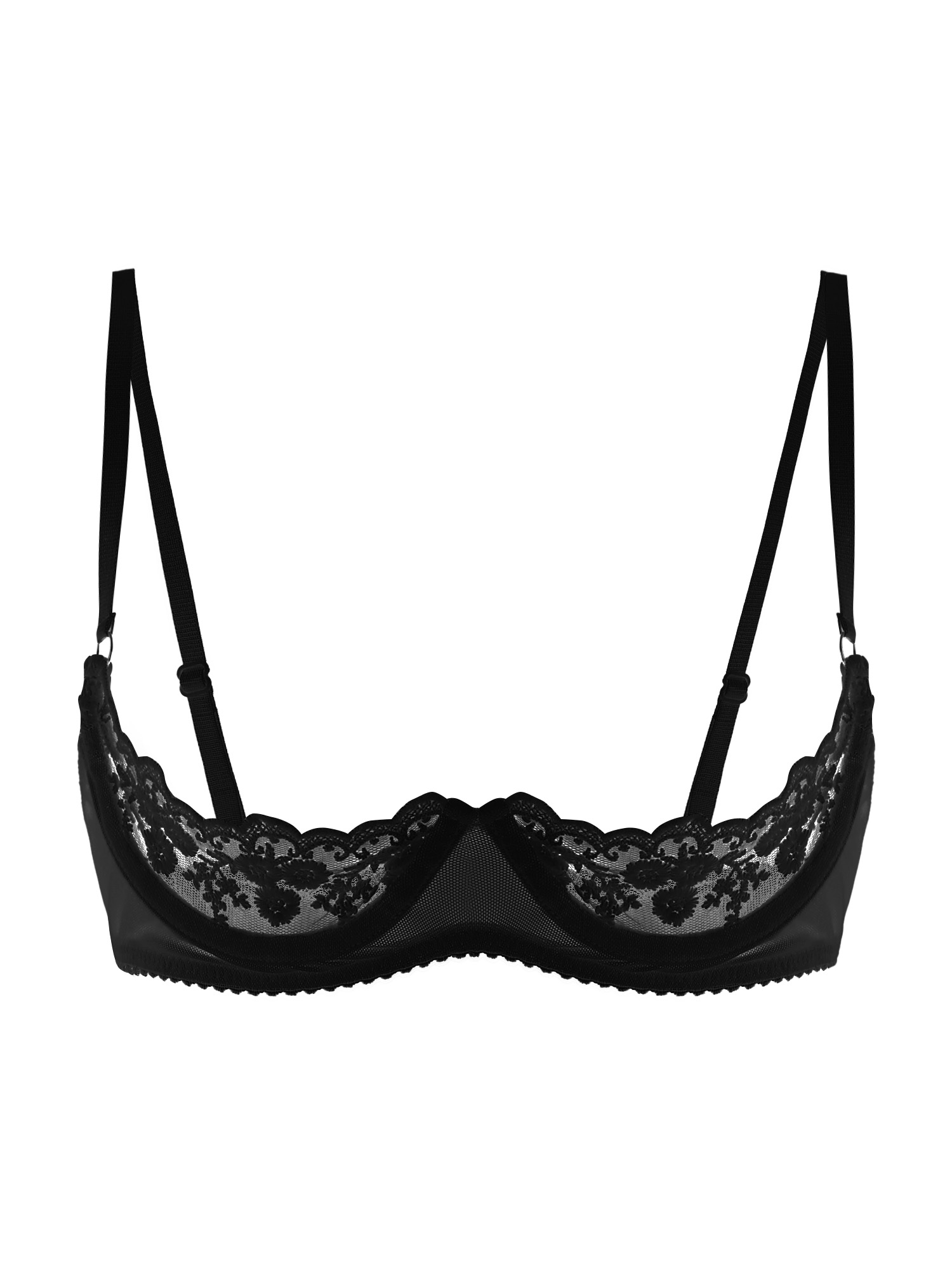 Sheer Mesh Bra - حمالة صدر نسائية مثيرة بتصميم مفتوح،
