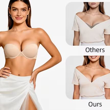 Convertible Bra Multiway - حمالة صدر نسائية جديدة مبطنة بالدانتيل،