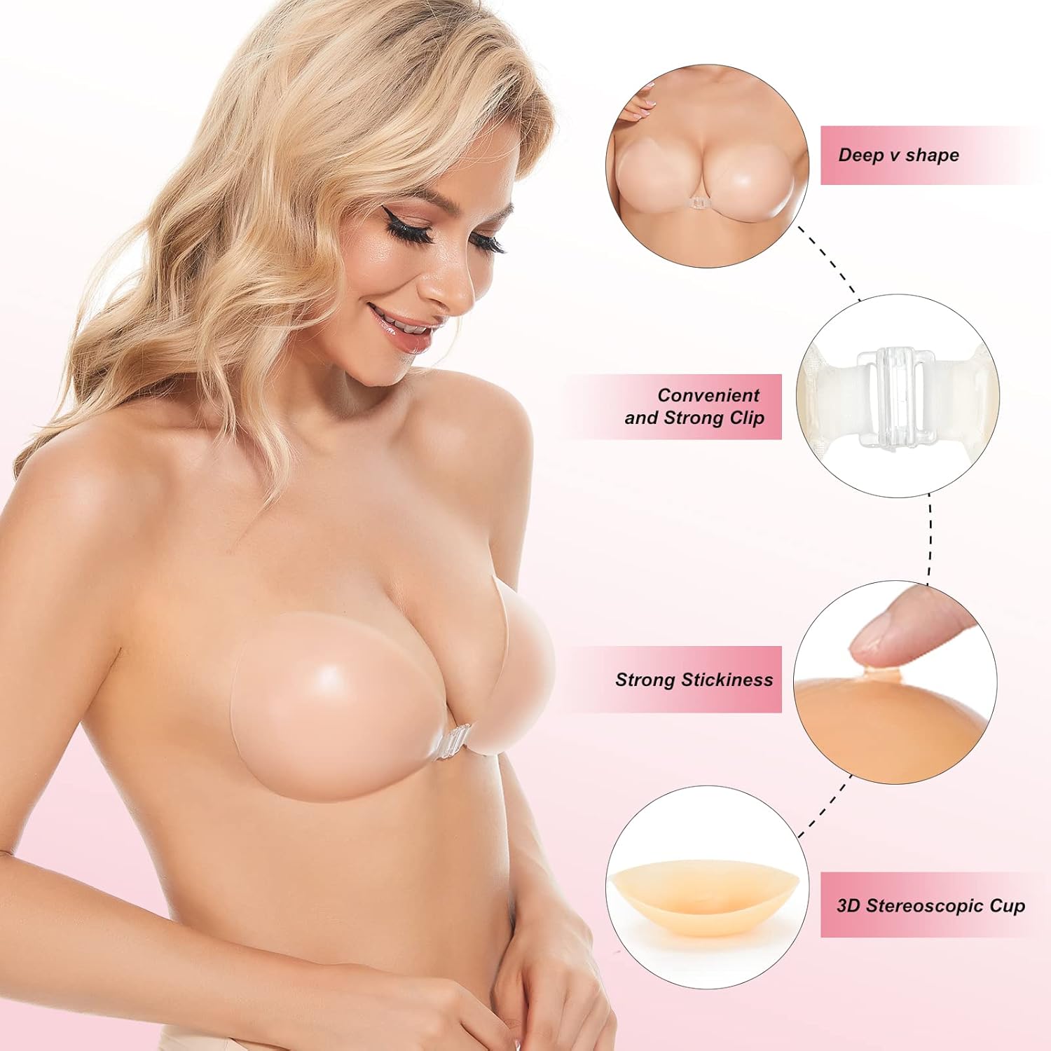 حمالة صدر لاصقة رافعة للصدر، ح - مراجعة Push Up Bra Silicone وسعره