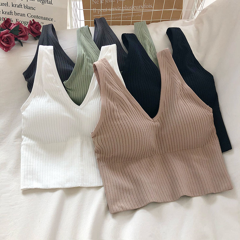ملابس علوية نسائية قصيرة بدون  - مراجعة T Shirt Bra Seamless وسعره